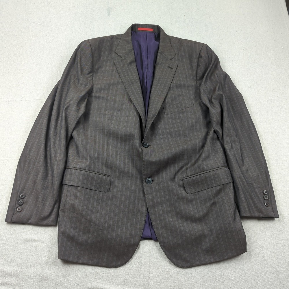 Isaia Napoli Blazer Mens 44 Gray Pinstripe 160s Sciammeria Lana Wool